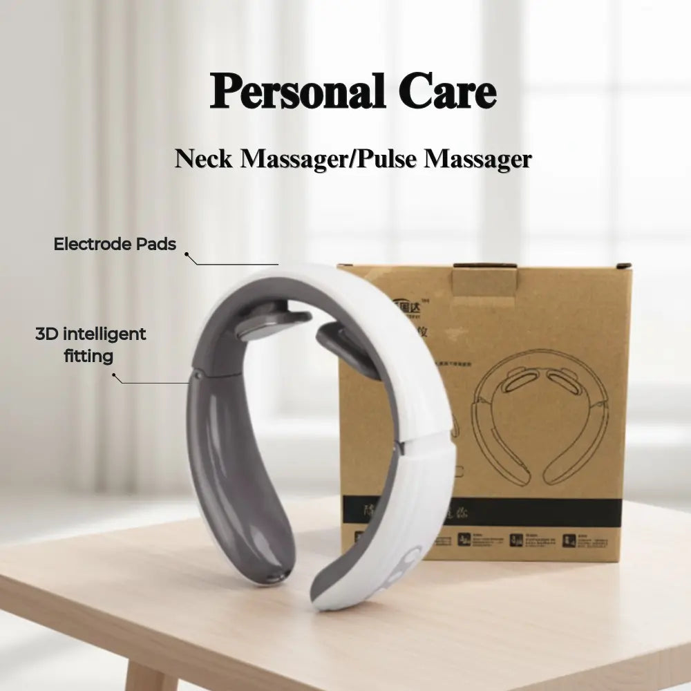 Cordless Electric Pulse Neck Massager With Box
