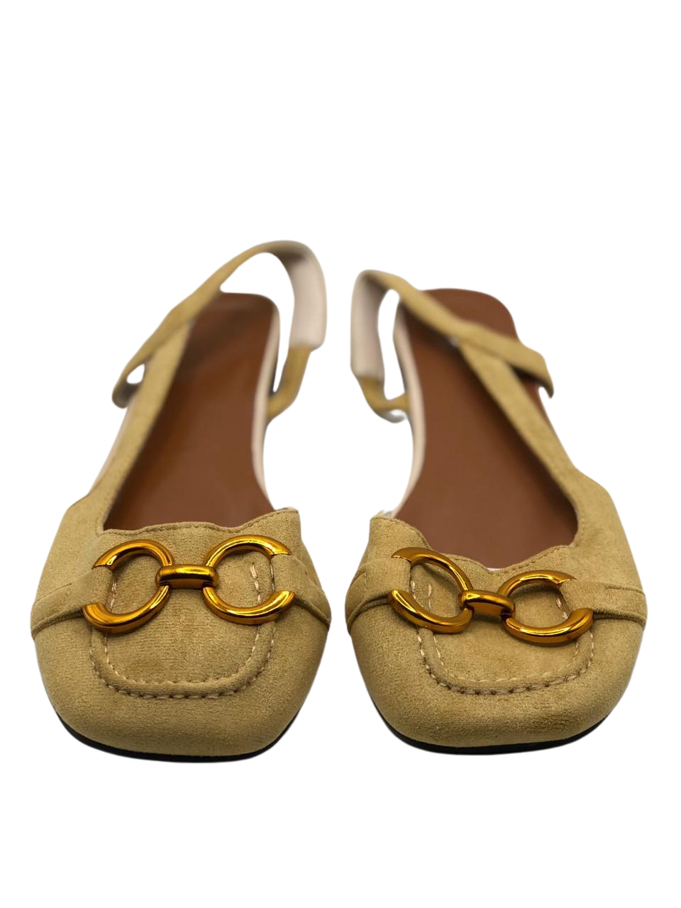 Elegant Yellow Flats Gold Buckle