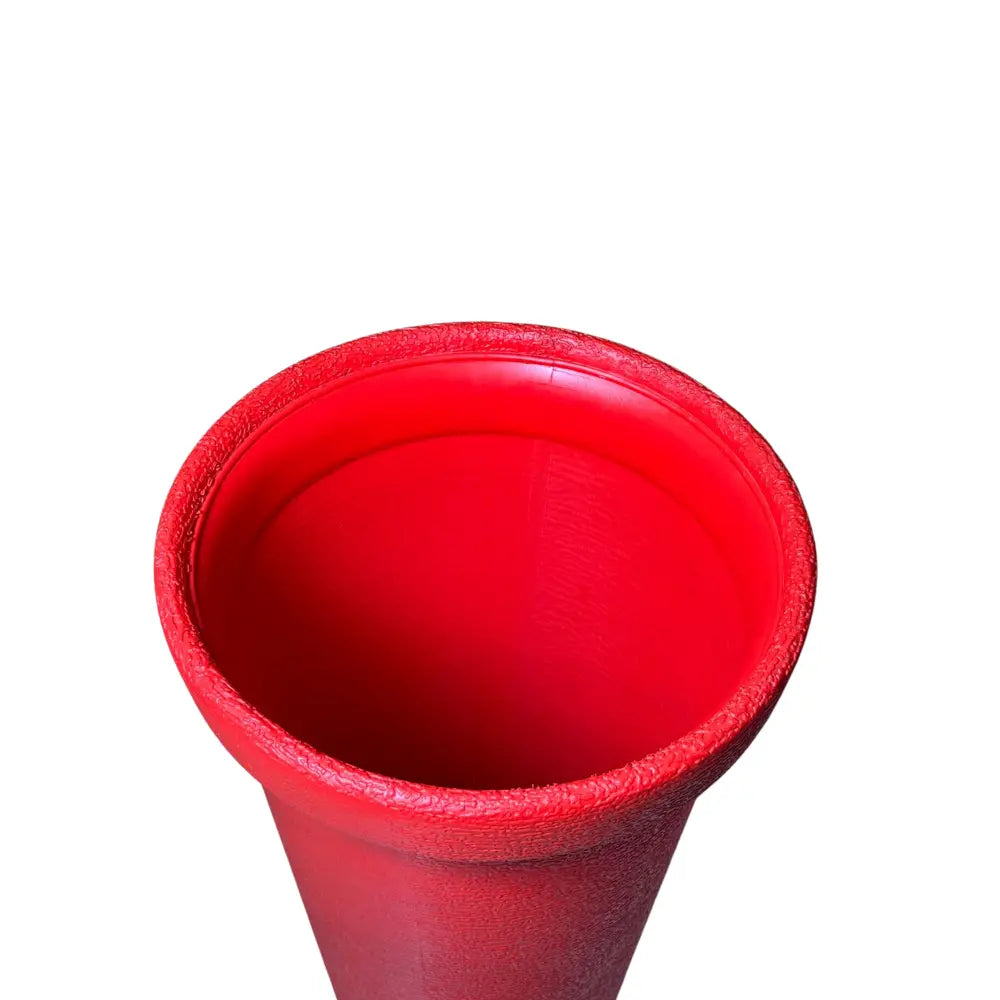 Empty Red plastic Pot
