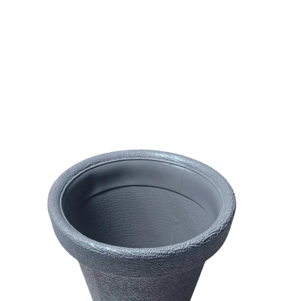 Empty Gray textured pot