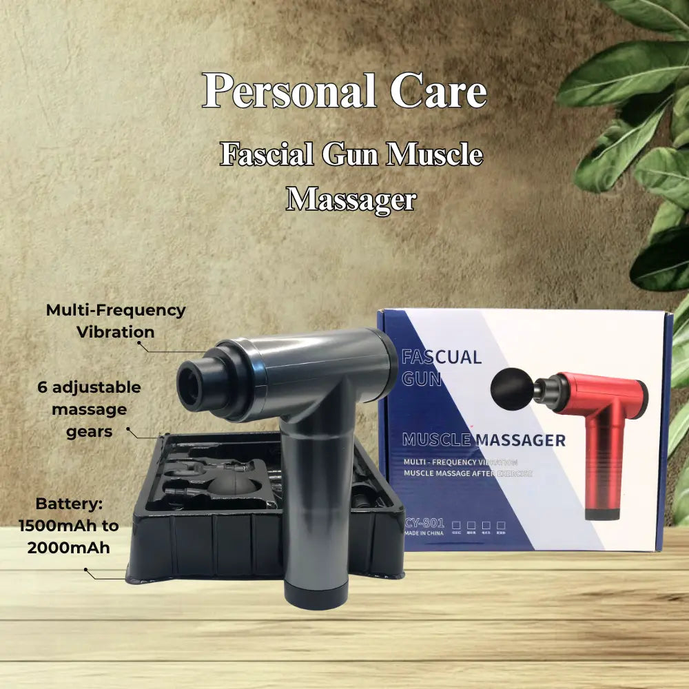 Fascial Gun Muscle Massager with packaging