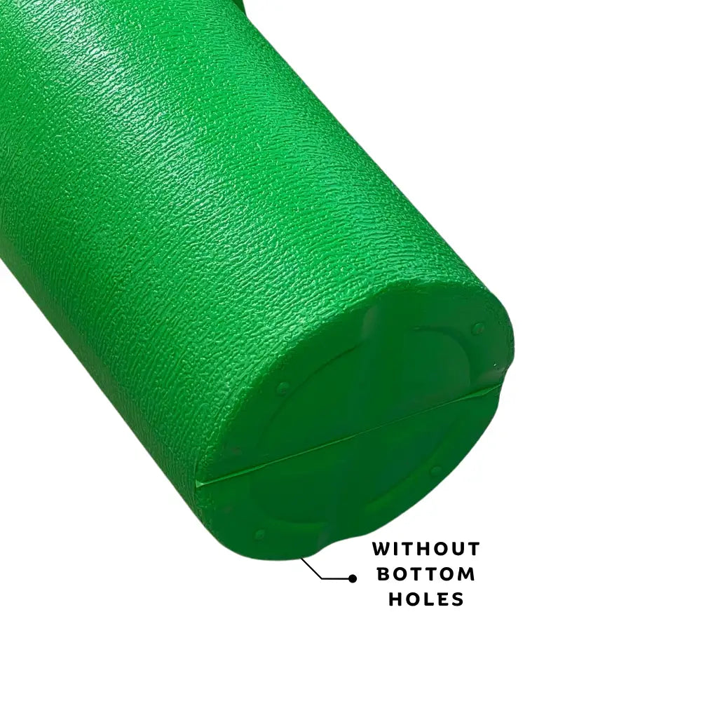 Green Pot with text indicating 'Without Bottom Holes'