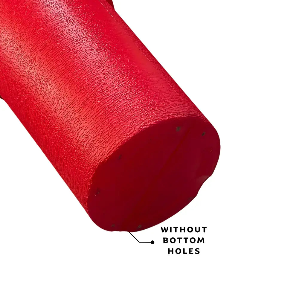 Red pot without bottom holes