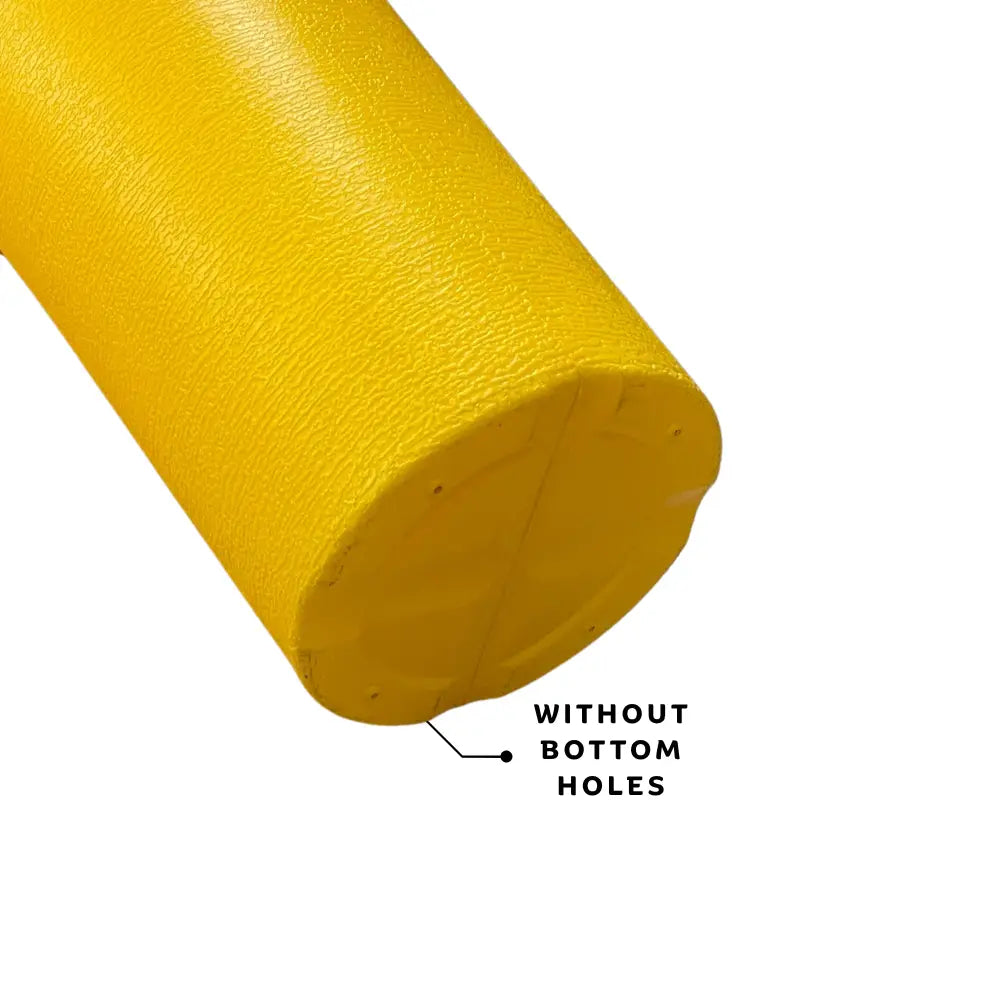 Yellow pot without bottom holes