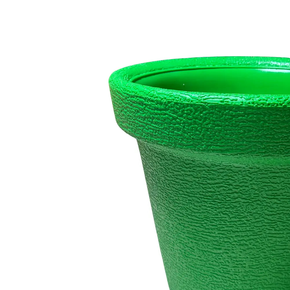 Close-up of a green textured pot