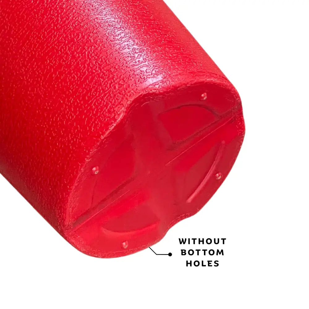 Red pot without bottom holes