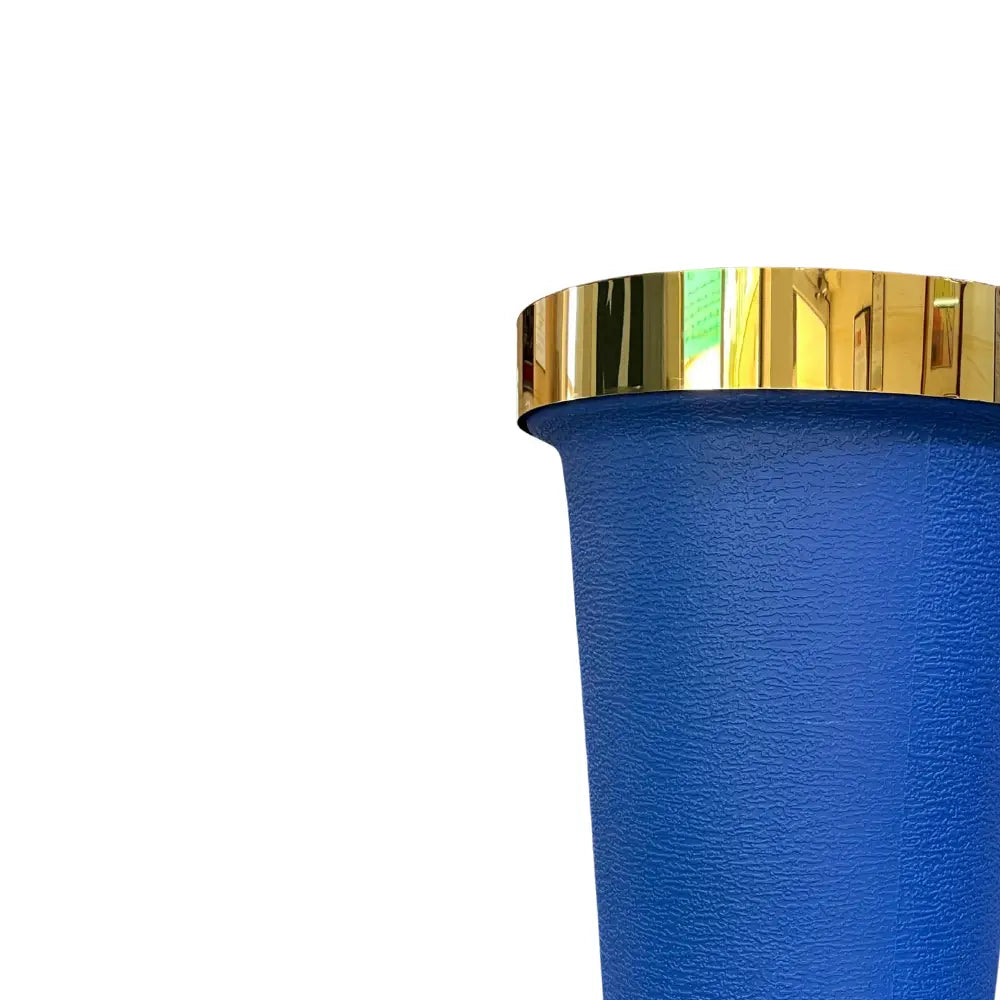 Flower Pot Metal Ring Blue