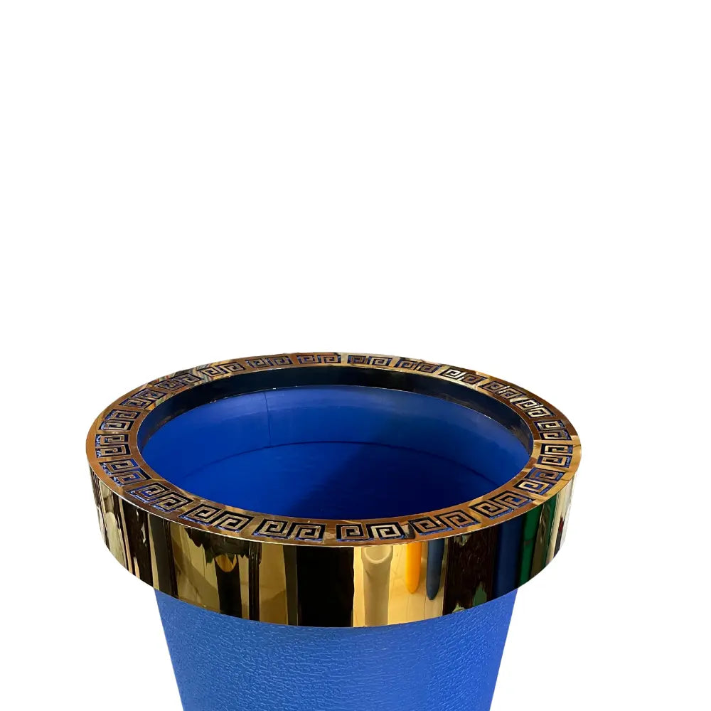 Blue Decorative vase with gold rim