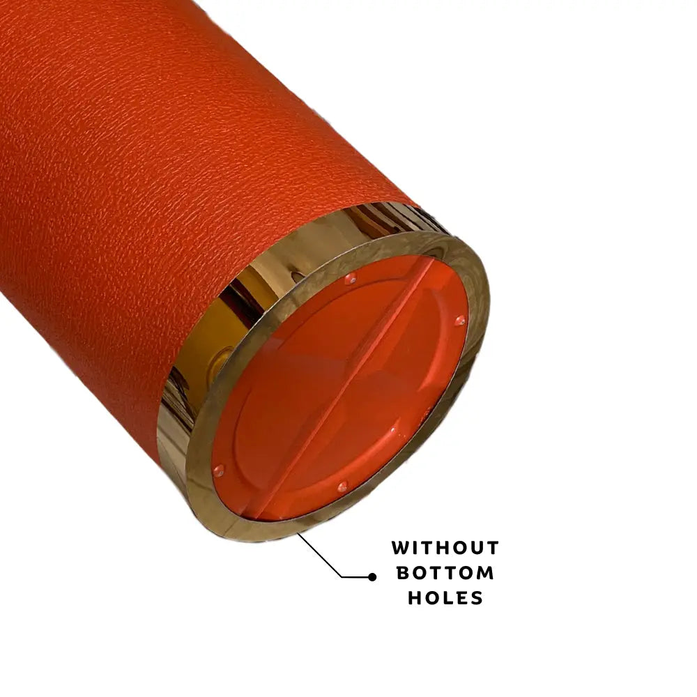 Flower Pot Metal Ring Brown Bottom