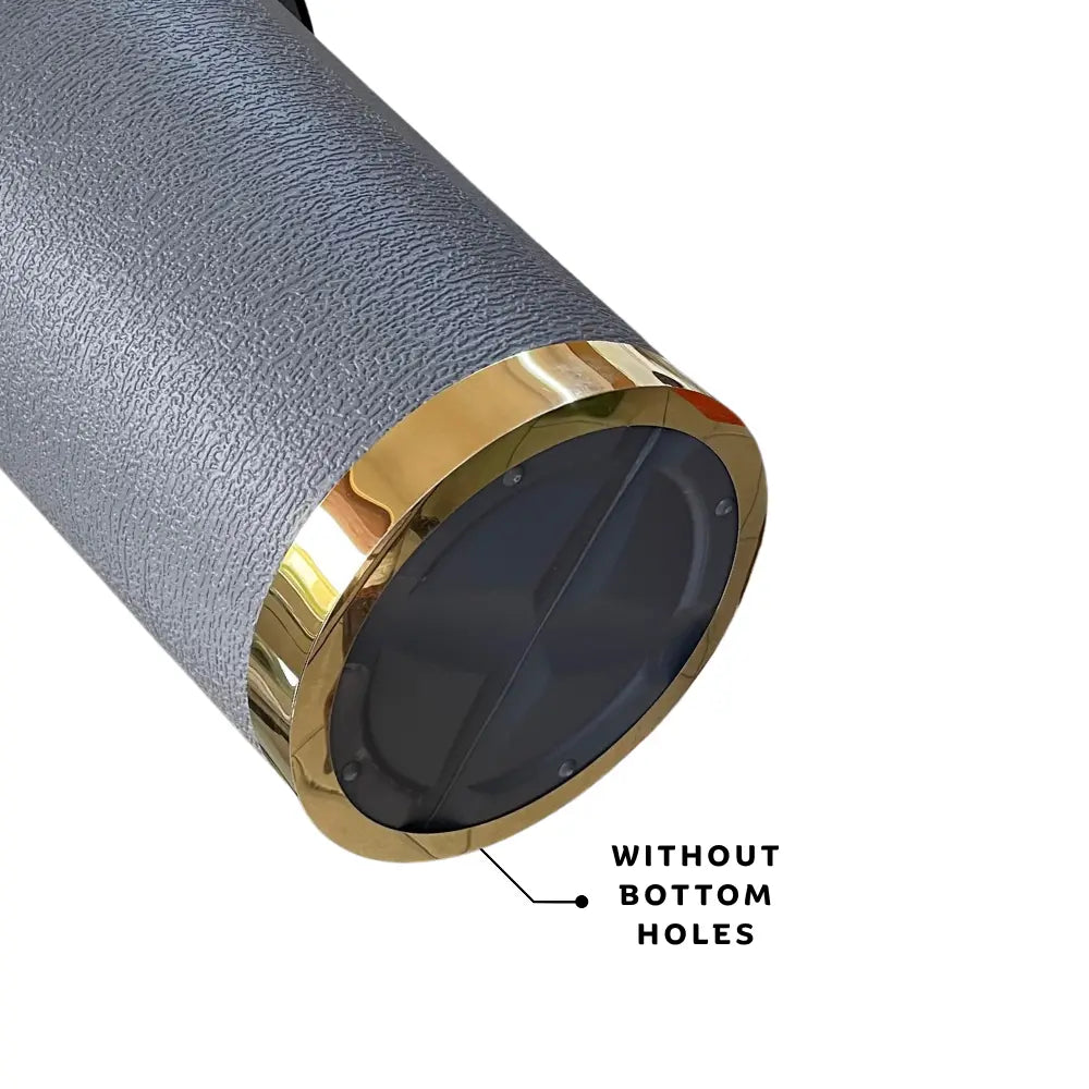 Grey Decorative vase with gold rim