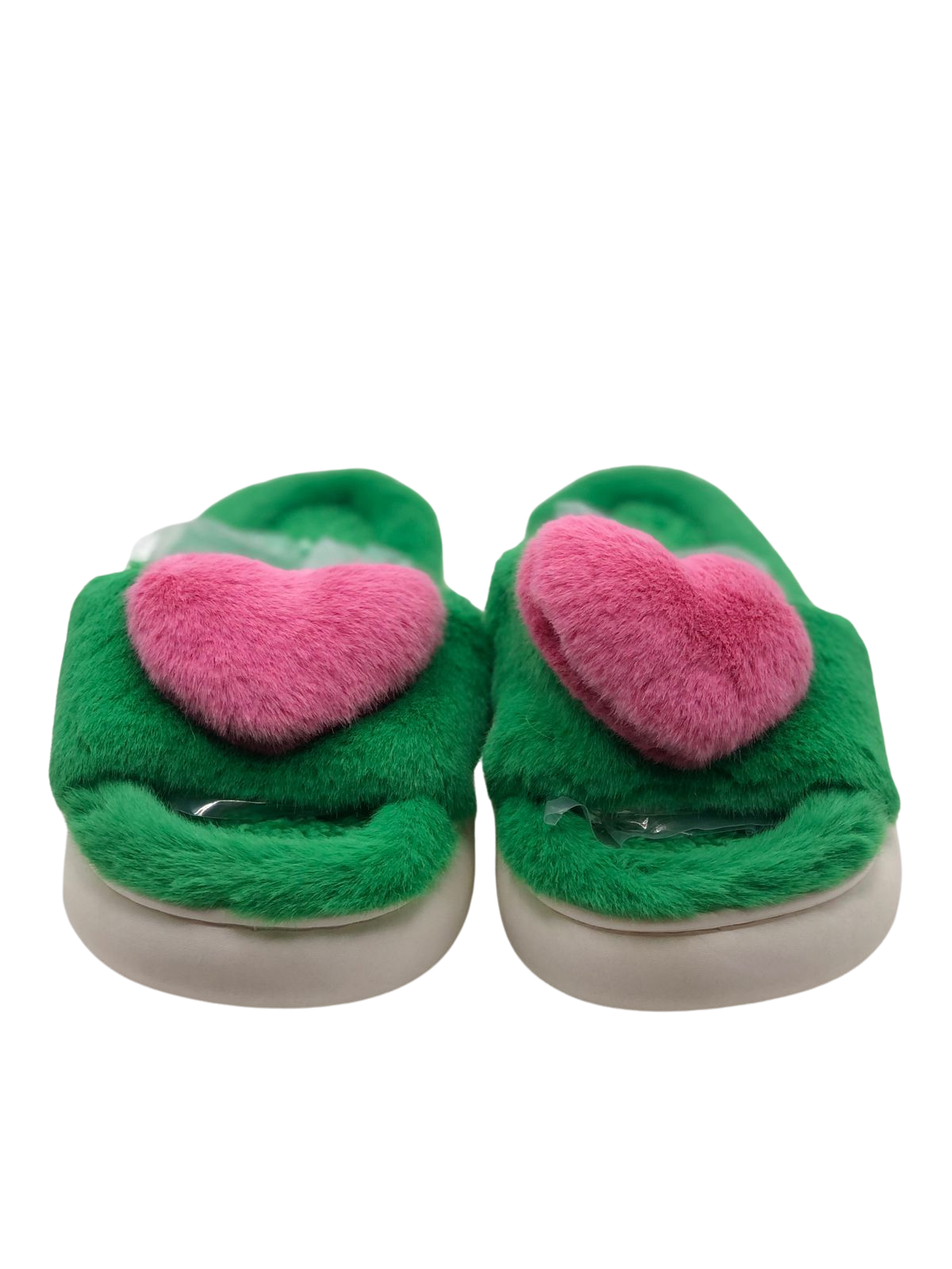 Green Fuzzy Slippers