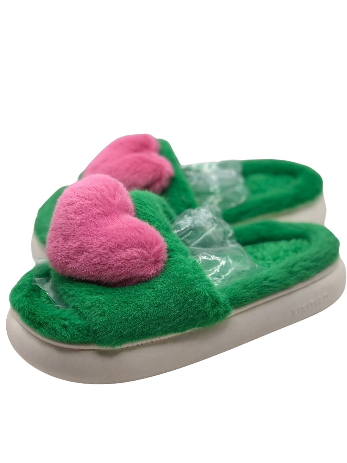 Green Fuzzy Slippers