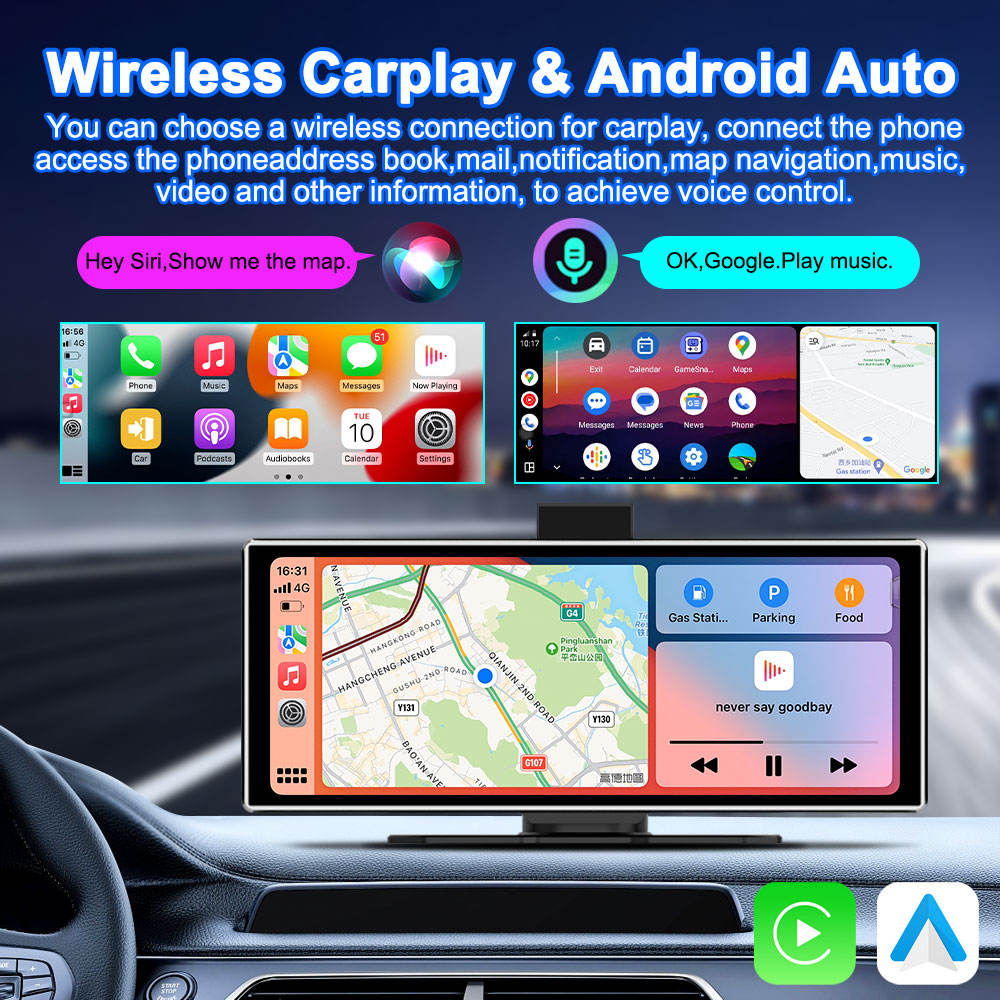car player Wireless Car Play Portable Car Touch Screen with Hd Camera