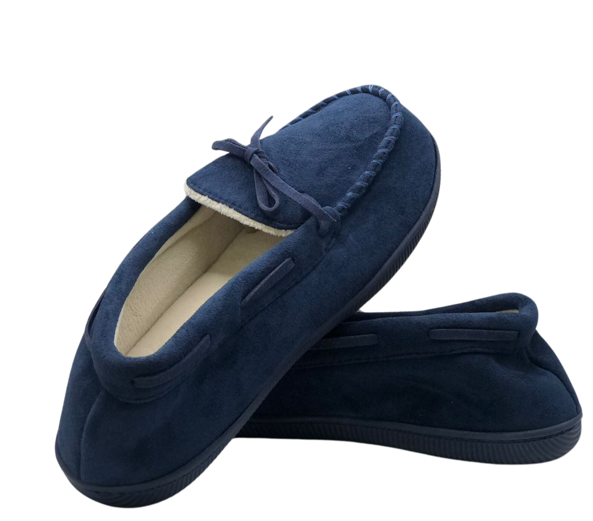 Blue Moccasin Slippers