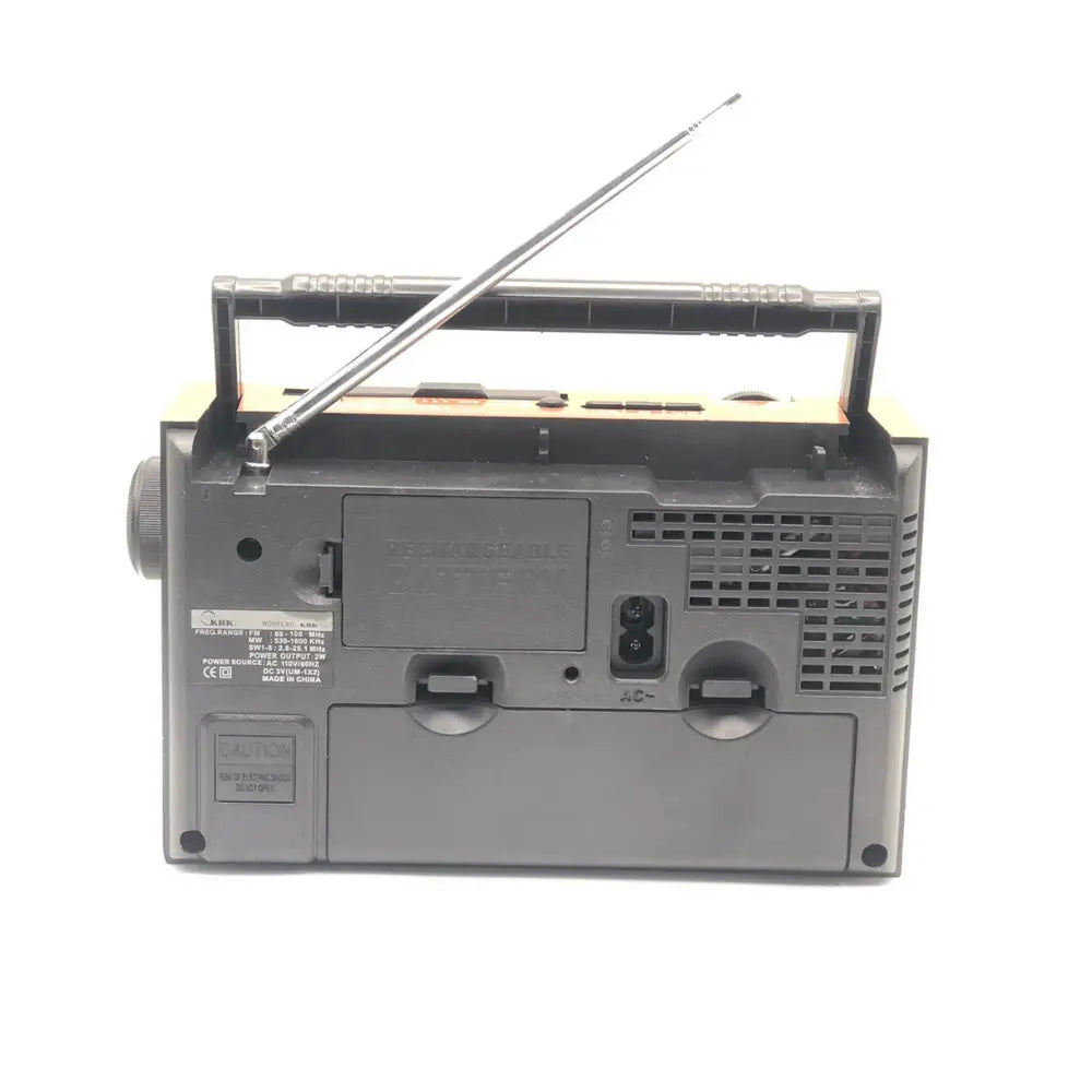 Back view of a Radio receiver with antenna