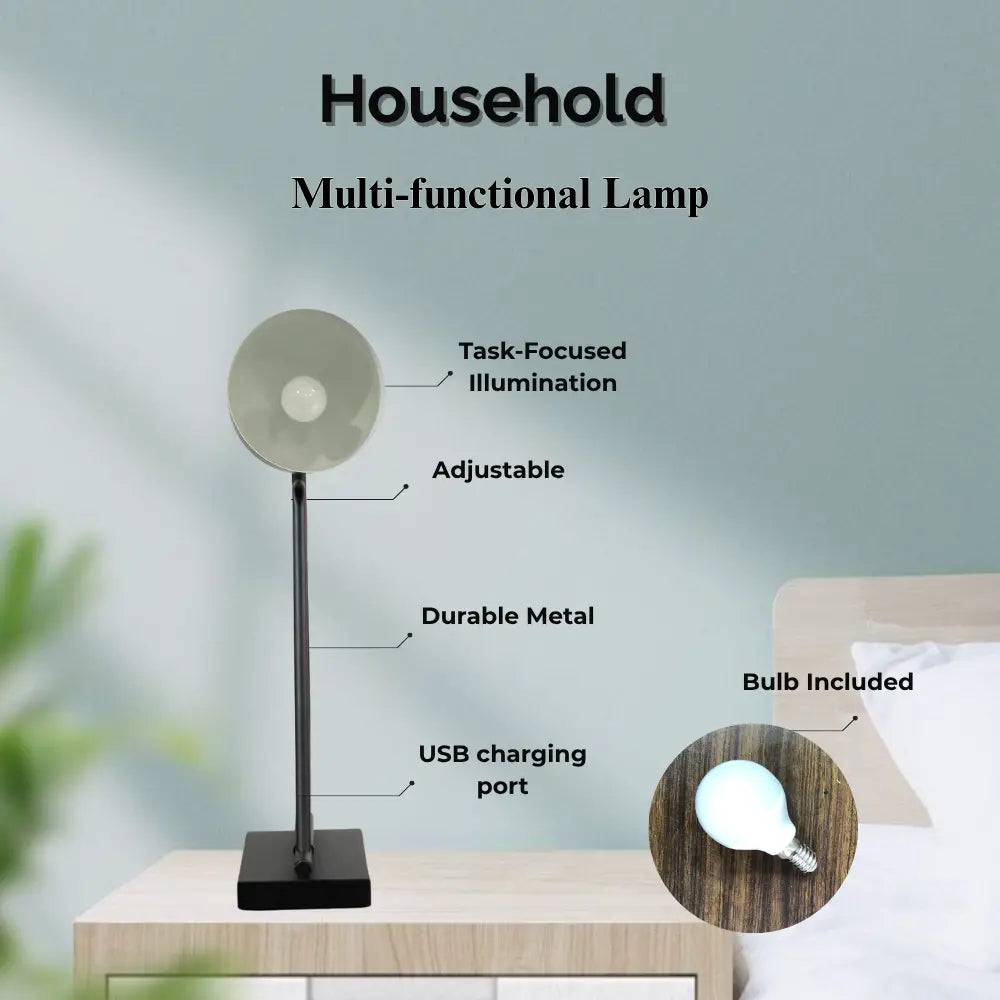 Multi-functional lamp with features highlighted