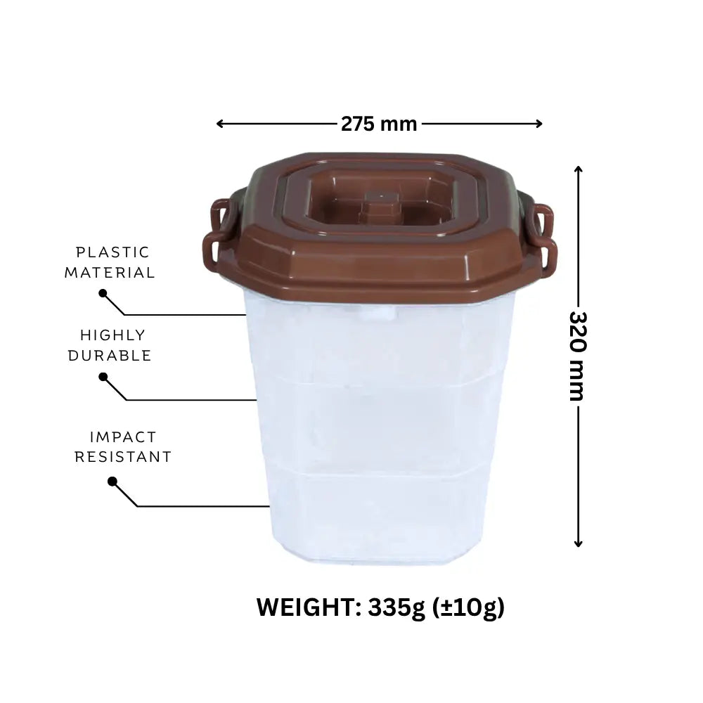 osaka storage container with brown lid
