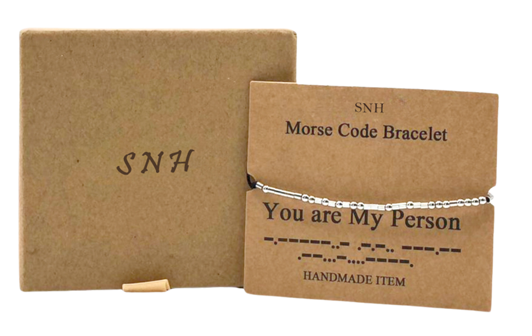 Morse Code Bracelet with 'You are My Person' Message