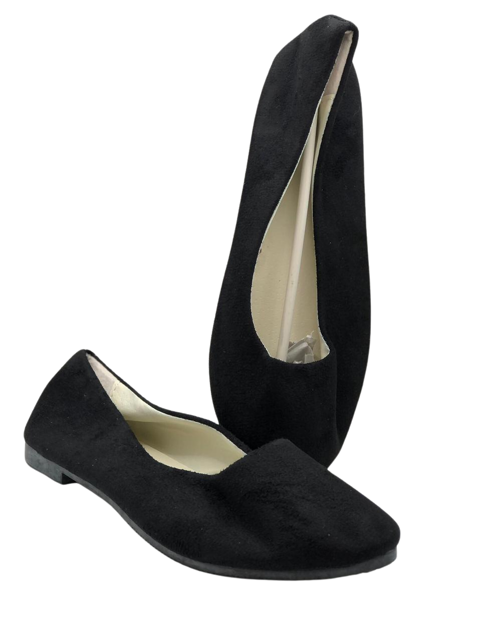 Black Suede Ballet Flats