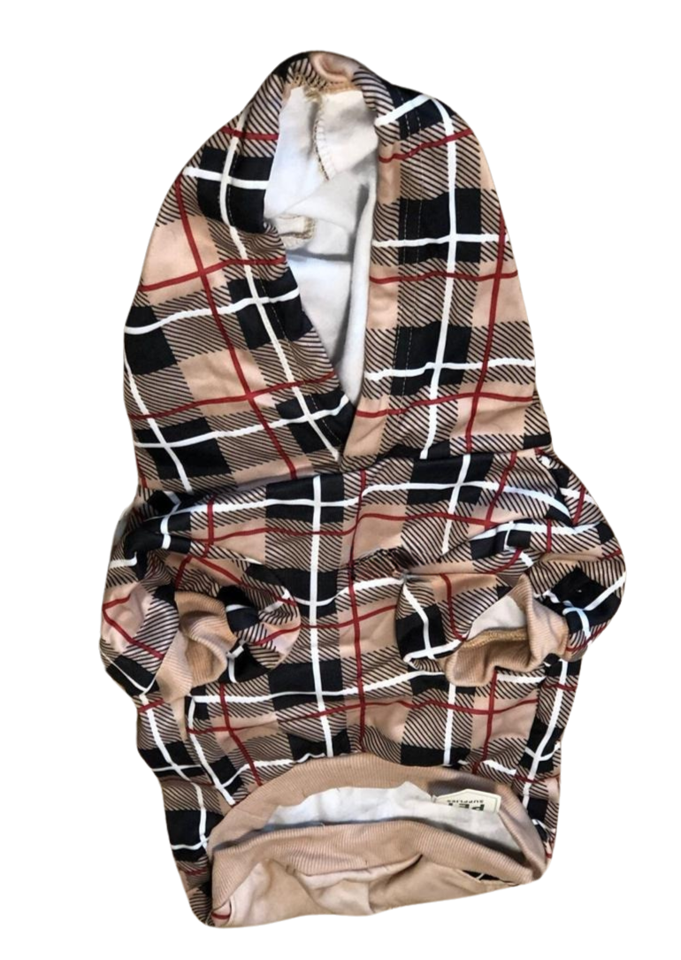 Plaid Dog Hoodie