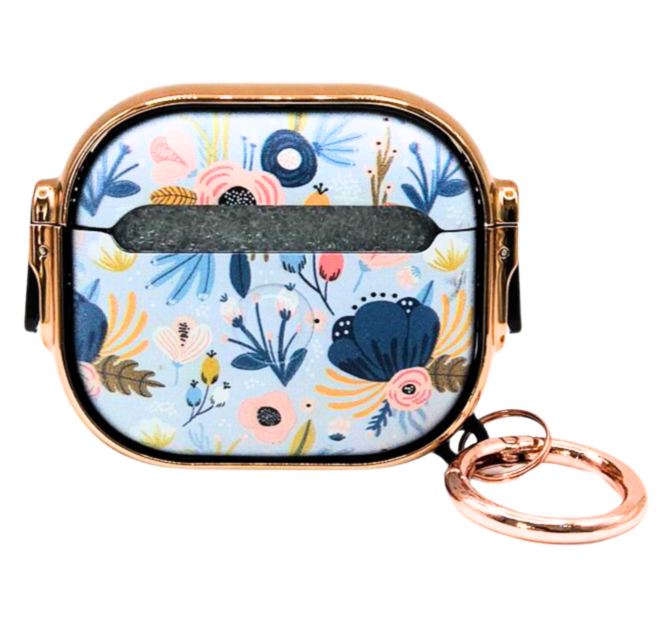 Floral AirPods Case with Keychain