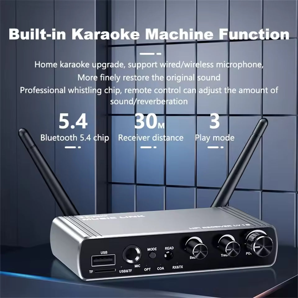 Bluetooth 5.4 Transmitter Receiver AUX 3.5mm 6.5mm Optical Fiber