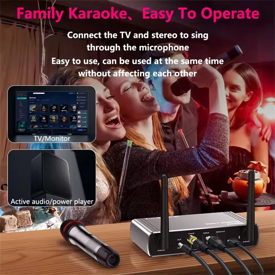 Bluetooth 5.4 Transmitter Receiver AUX 3.5mm 6.5mm Optical Fiber