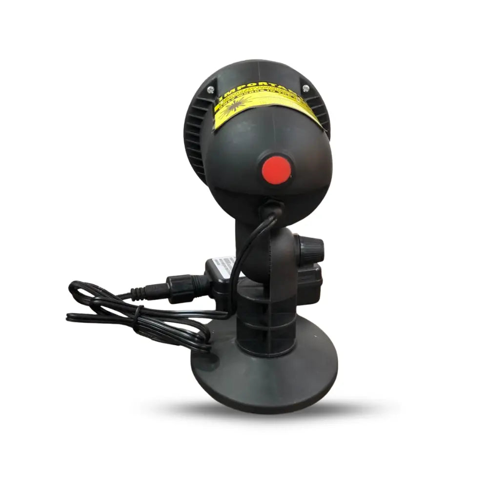 starry night light with yellow reflector and red button