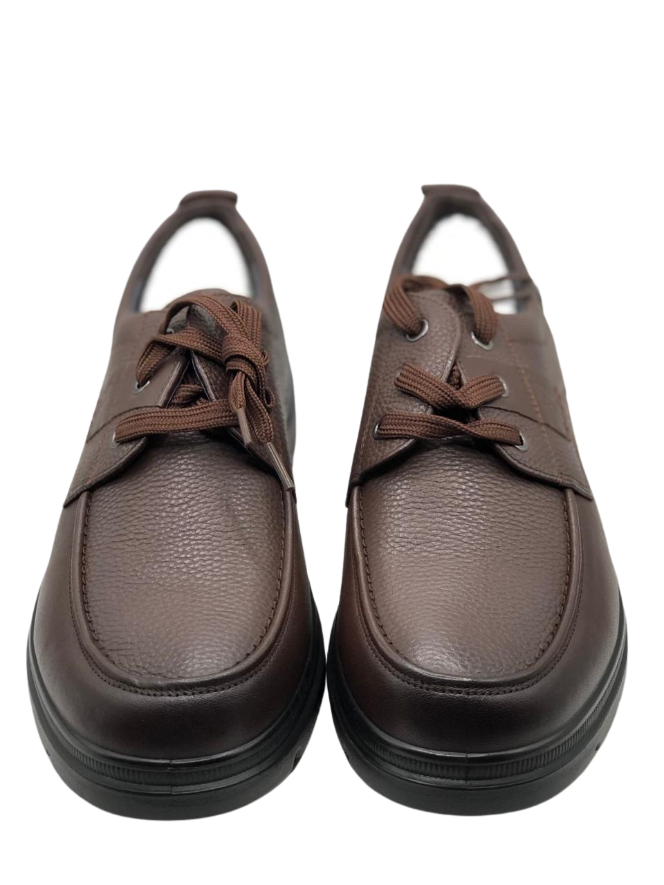 Textured Brown Leather Formal Shoes