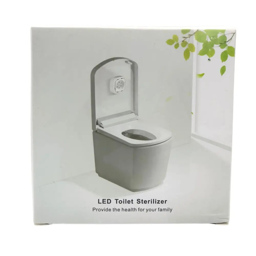 Box of LED Toilet Sterilizer with a toilet illustration