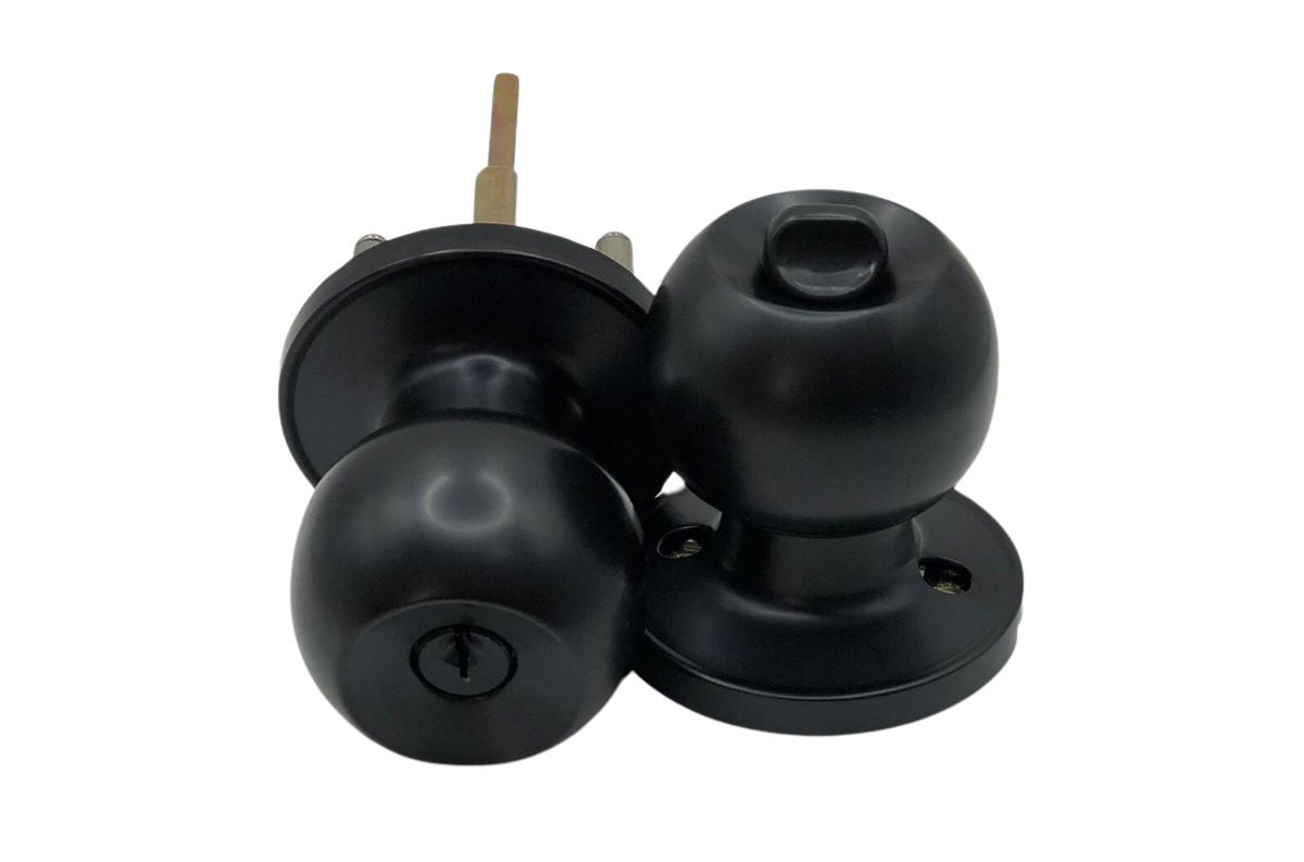 Black Doorknob with Keyhole
