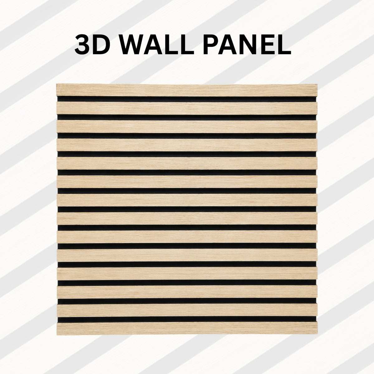 Acoustic Wood Slat 3D Wall Panel Natural Oak Finish