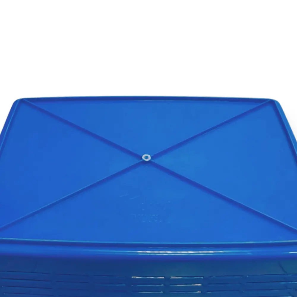 Blue plastic storage basket box