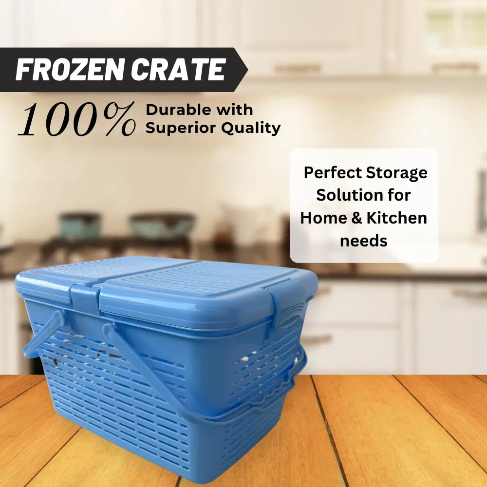 Blue storage carry basket