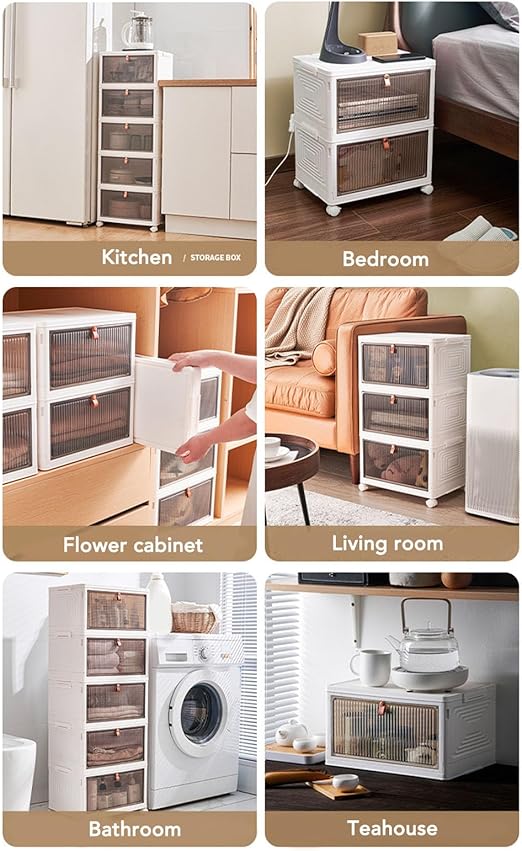 Stackable Plastic Storage Bins with Lids