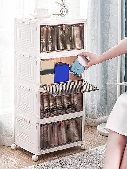 Stackable Plastic Storage Bins with Lids