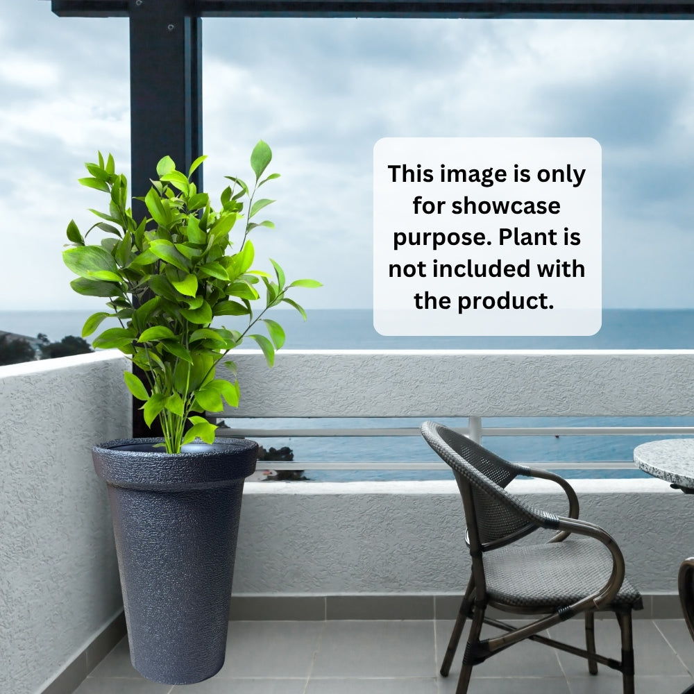Plastic Flower Pots | 16 Inch Large | Premium Quality | Gamla for Decoration | Plastic Pots for Plants Indoor, Room, Terrace, Balcony & Gardens. | Plant Pots | Corner Decoration | Available In Green, Blue, White, Yellow, Red, Black & Grey Color.