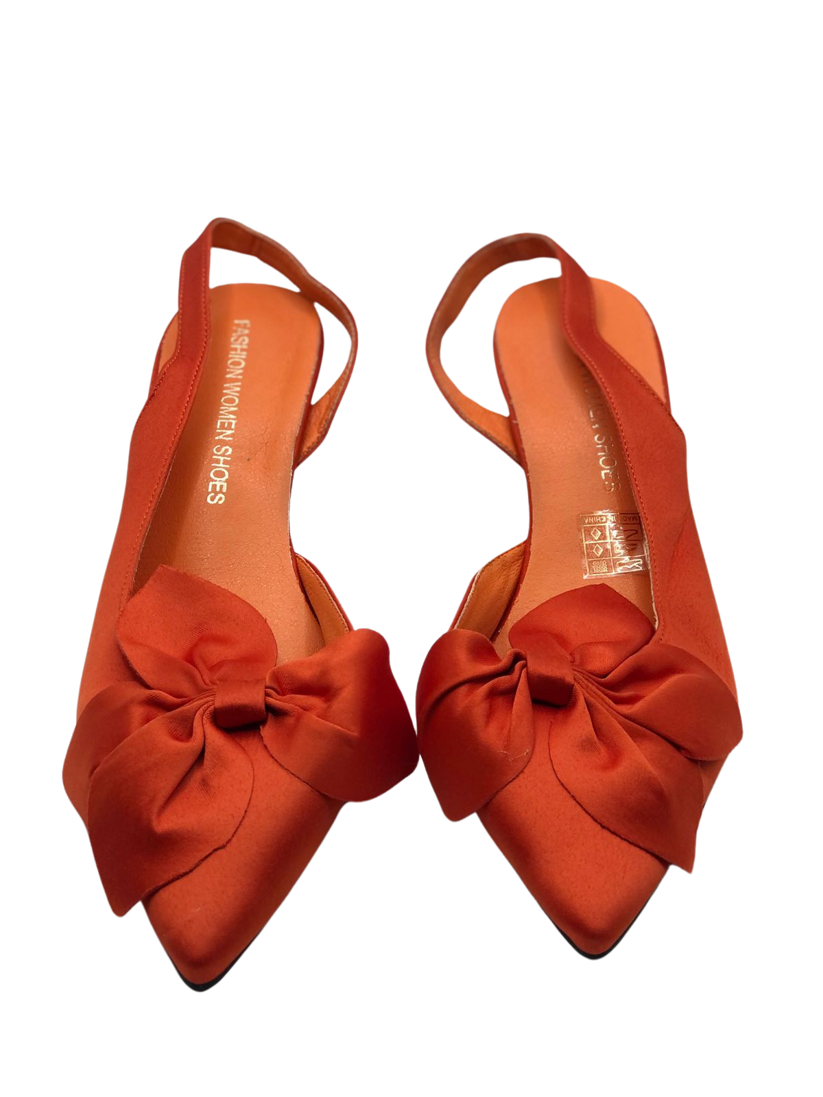 Slingback heels orange