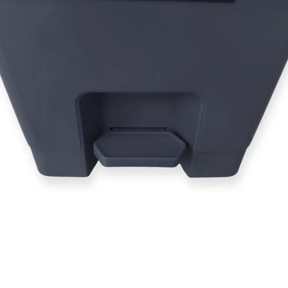 Grey trash bin with a foot pedal