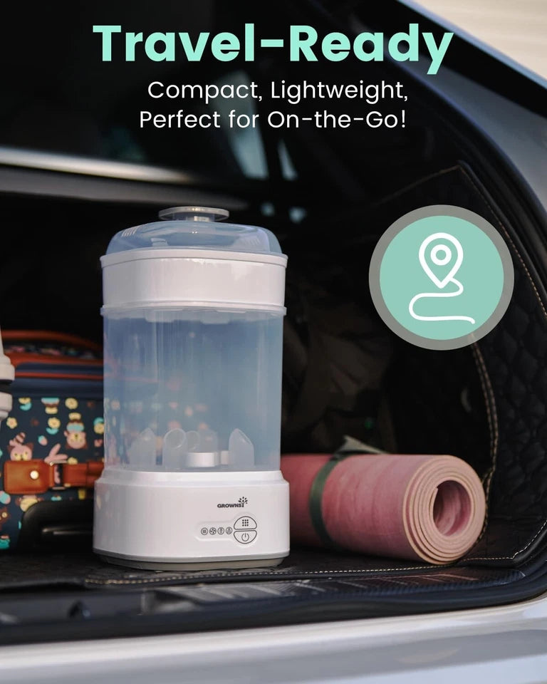 Grownsy Bottle & baby feeder Sterilizer and Dryer, Compact Electric Steam Baby