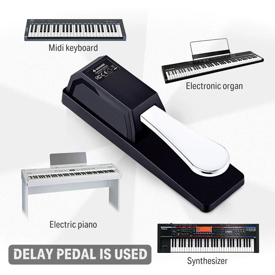 🎹 Universal Piano Sustain Pedal with 6.35mm Jack Plug – 1.6m Cable