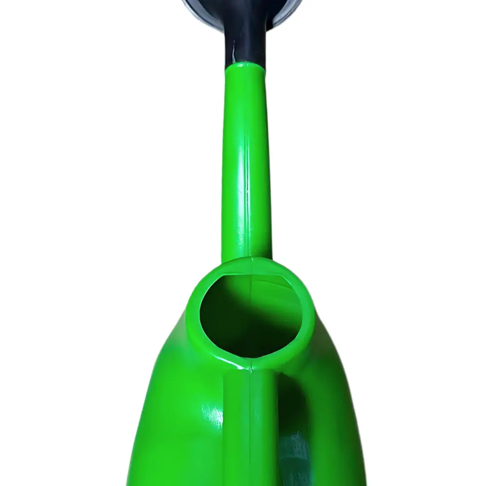 Green plastic can with handle