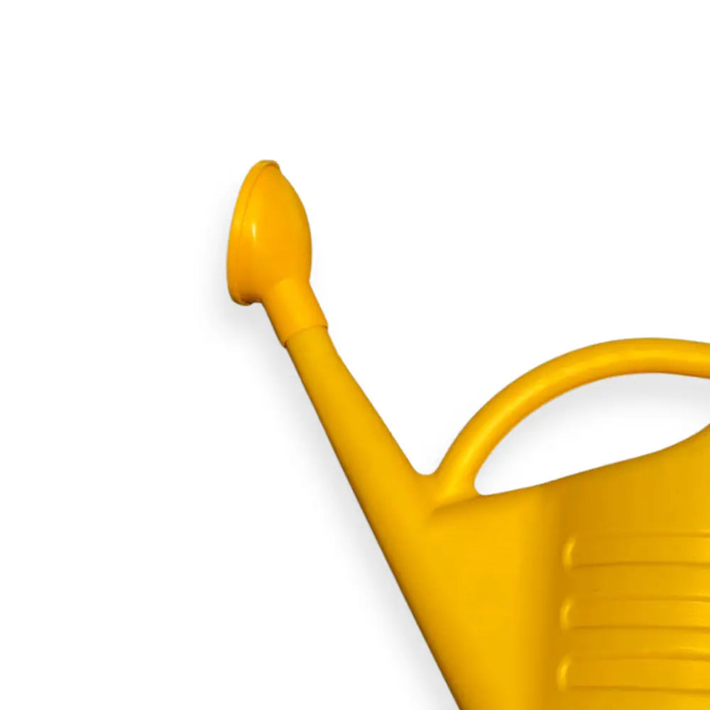 Yellow watering can with nozzle head