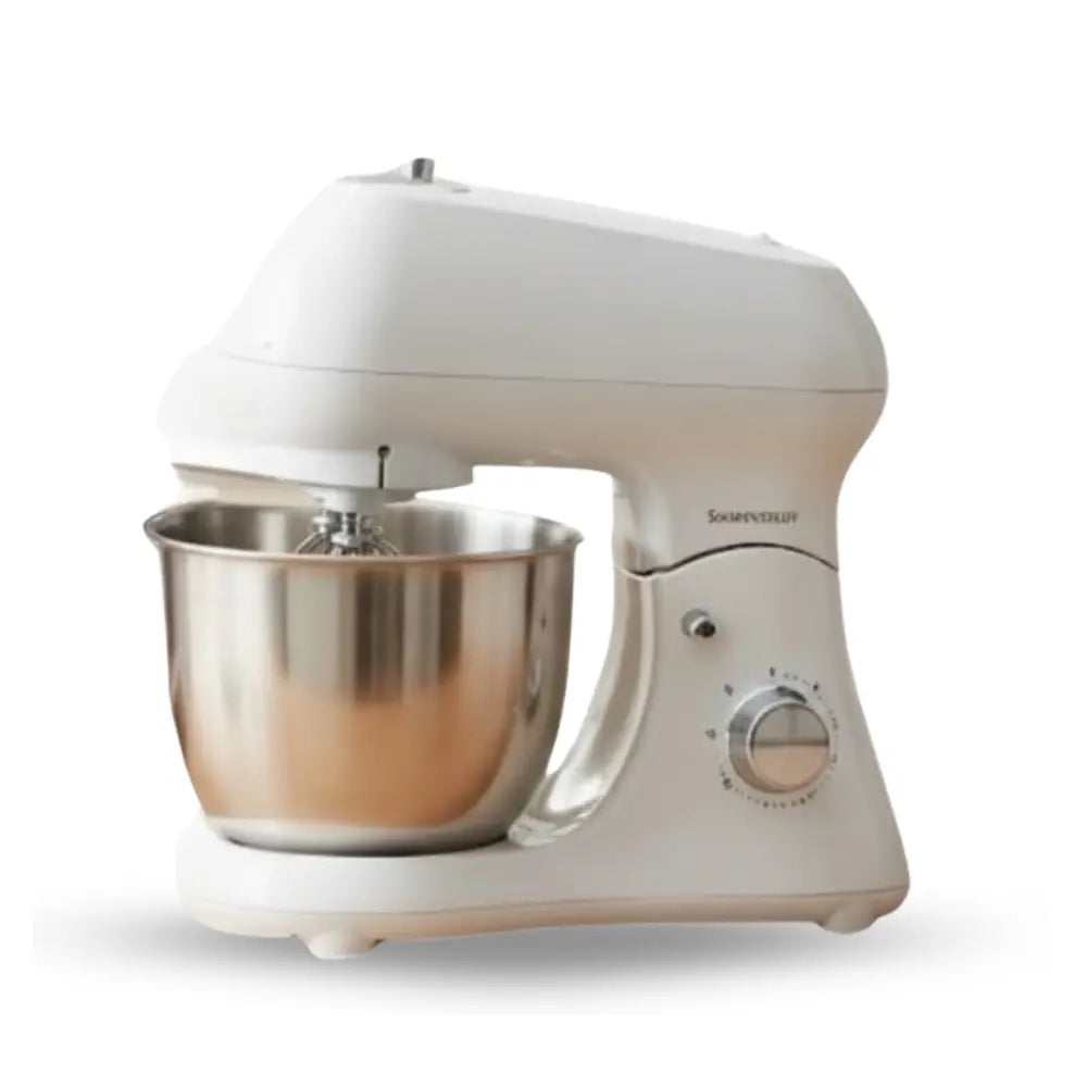 stand mixer machine with a silver bowl